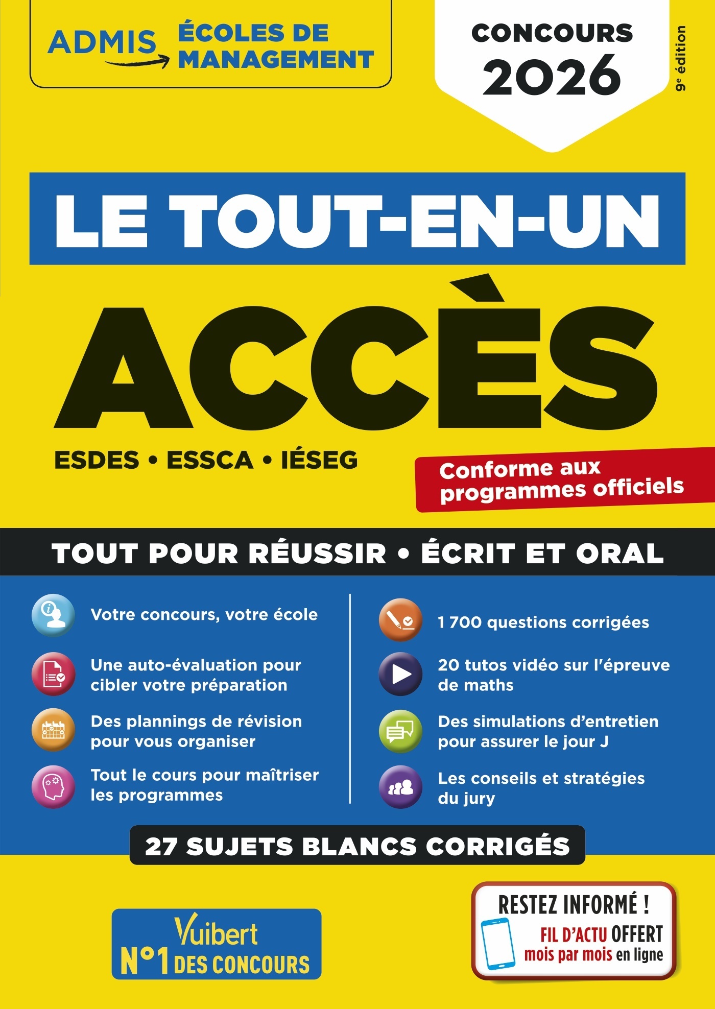 Le tout-en-un ACCES - 25 sujets blancs - Ecrits et oraux - Tutos offerts