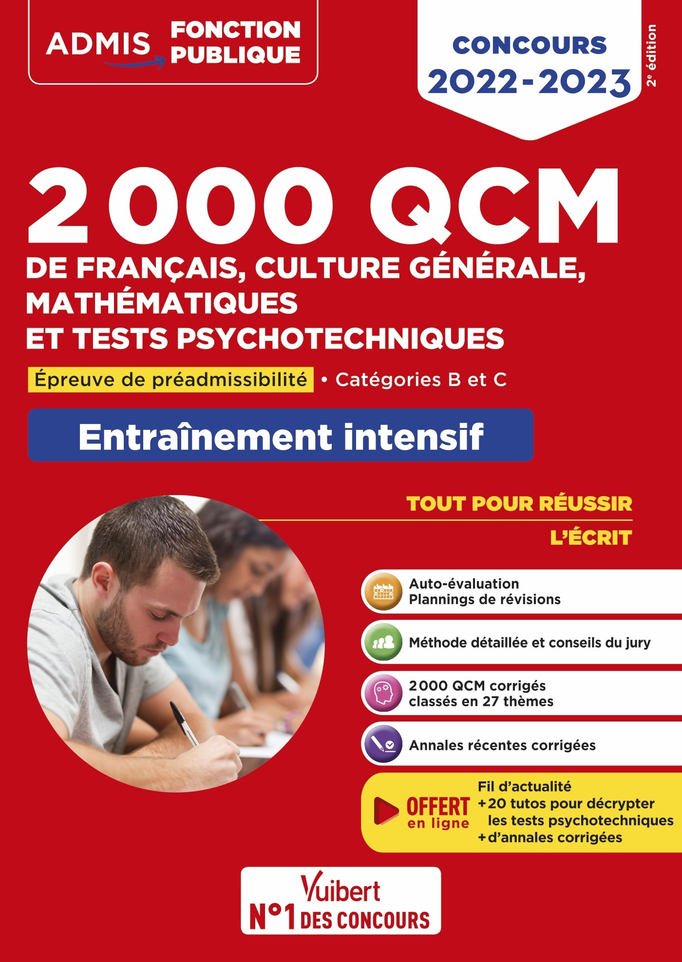 2000 QCM de Français, Culture générale, Mathématiques et Tests psychotechniques