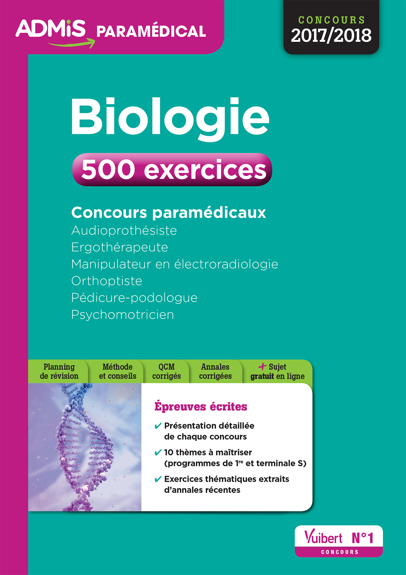 Concours paramédicaux - Biologie - 500 exercices