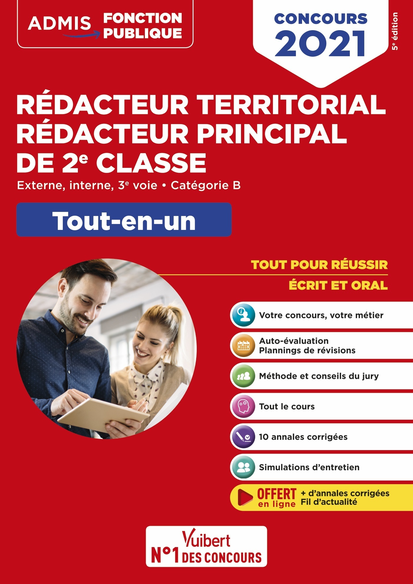 Concours Rédacteur territorial et Rédacteur principal de 2e classe - Catégorie B - Tout-en-un - Fil d'actu offert