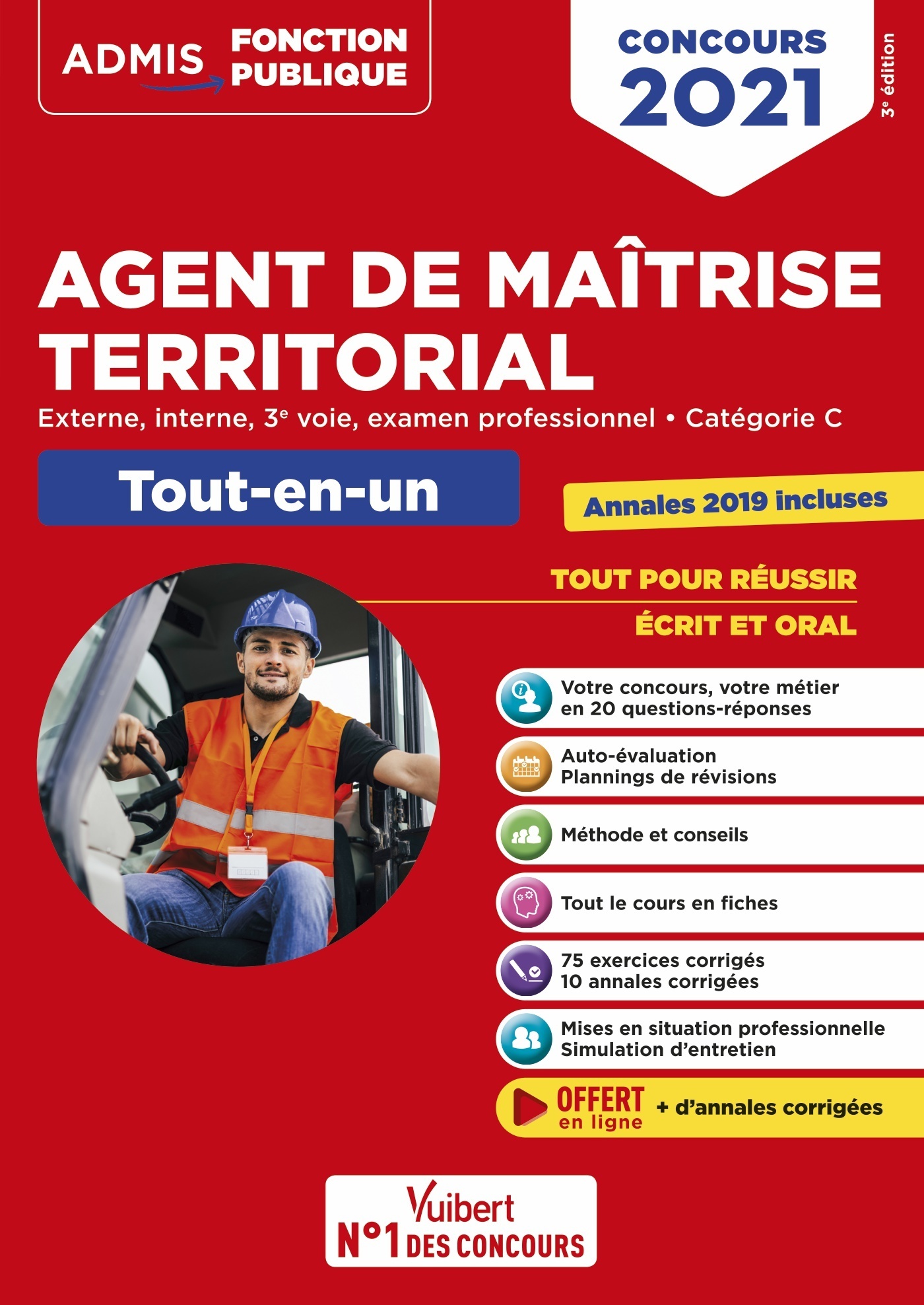 Concours Agent de maîtrise territorial - Catégorie C - Tout-en-un - Annales 2019 incluses