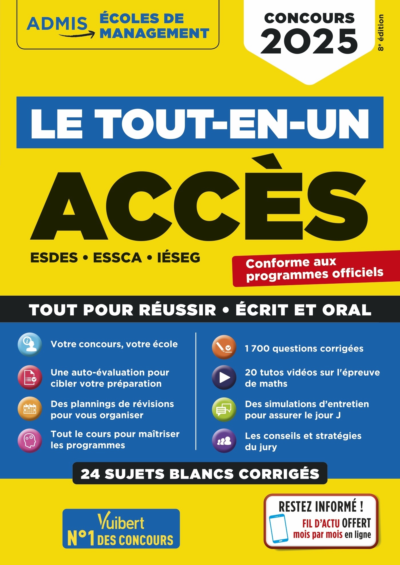 Le tout-en-un ACCES - 24 sujets blancs - Ecrits et oraux - Tutos offerts