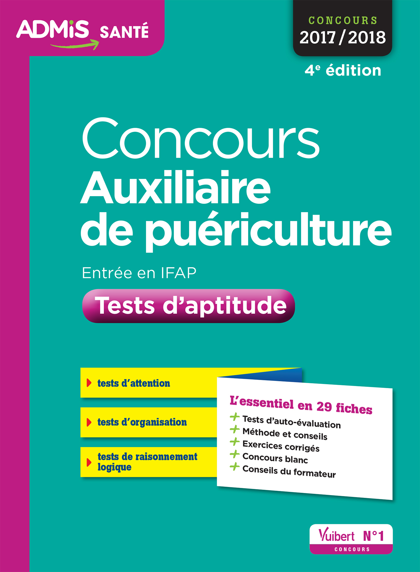 Concours Auxiliaire de puériculture - Tests d'aptitude - L'essentiel en 29 fiches