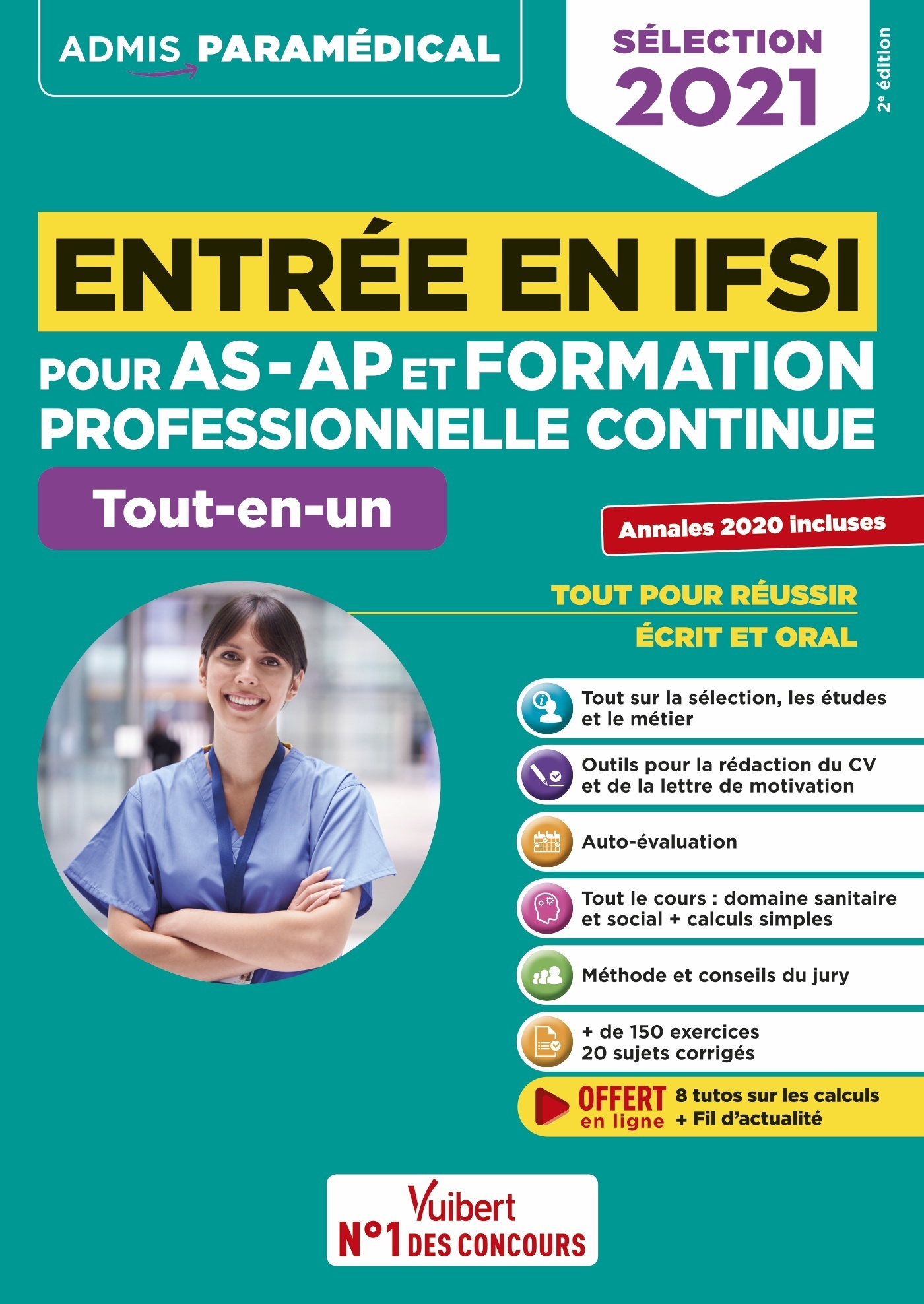 Entrée en IFSI pour AS-AP et formation professionnelle continue (FPC) - Tout-en-un - Annales 2020