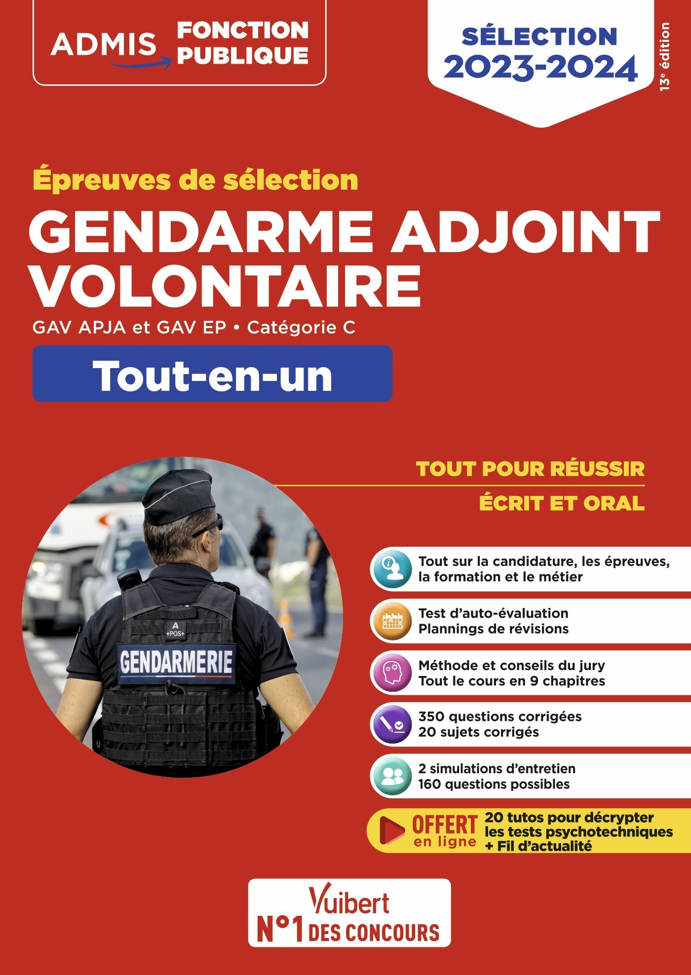 Épreuves de sélection Gendarme adjoint volontaire - Catégorie C - Tout-en-un