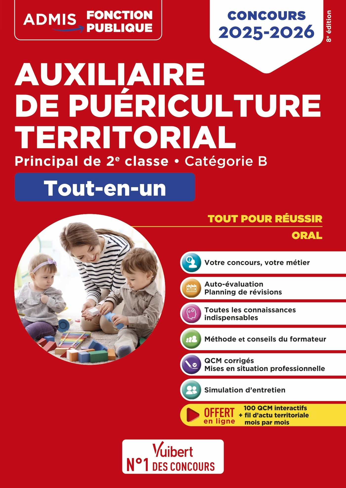 Concours Auxiliaire de puériculture territorial - Catégorie B - Tout-en-un