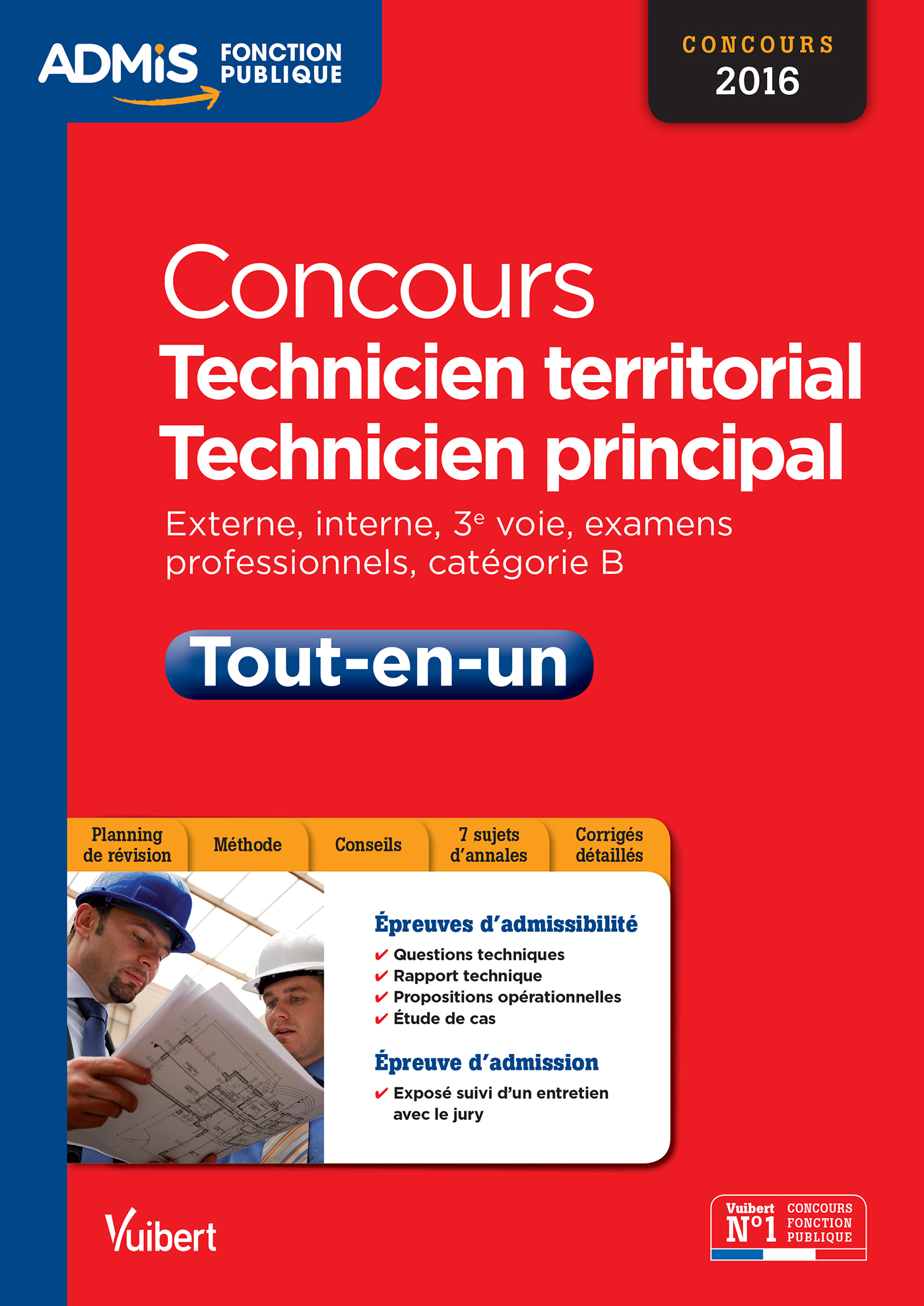 Concours Technicien territorial et technicien principal - Catégorie B - Tout-en-un
