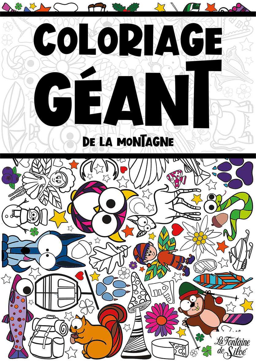 Coloriage géant de la montagne