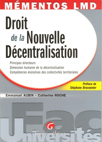 MÉMENTOS LMD - LE DROIT DE LA NOUVELLE DÉCENTRALISATION