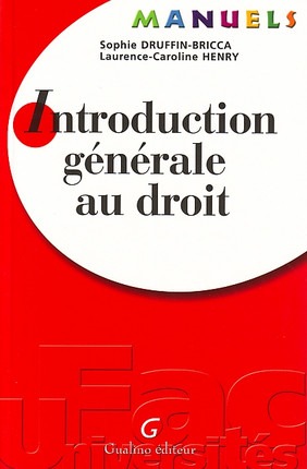 MANUEL - INTRODUCTION GÉNÉRALE AU DROIT