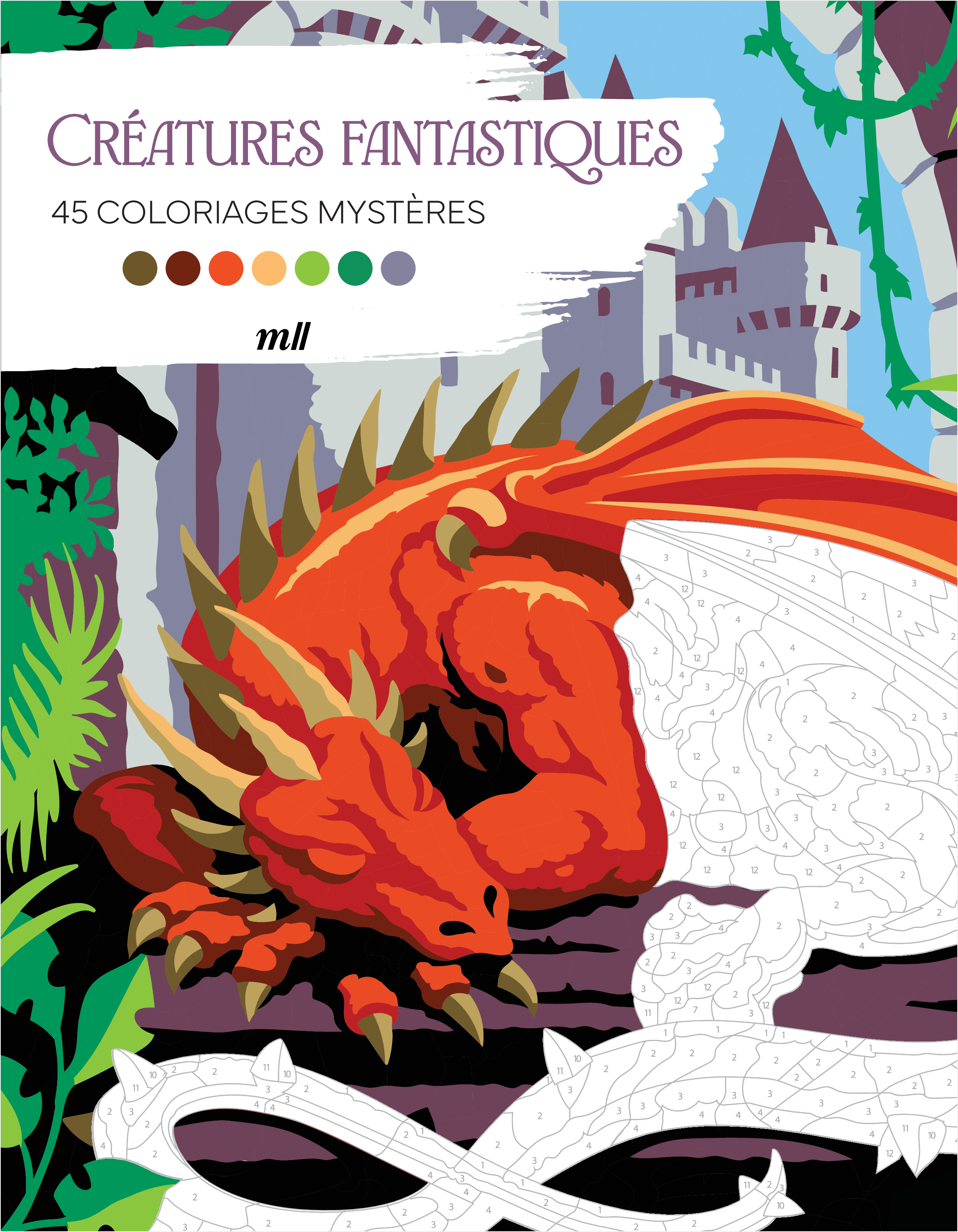 Créatures fantastiques - 45 coloriages mystères