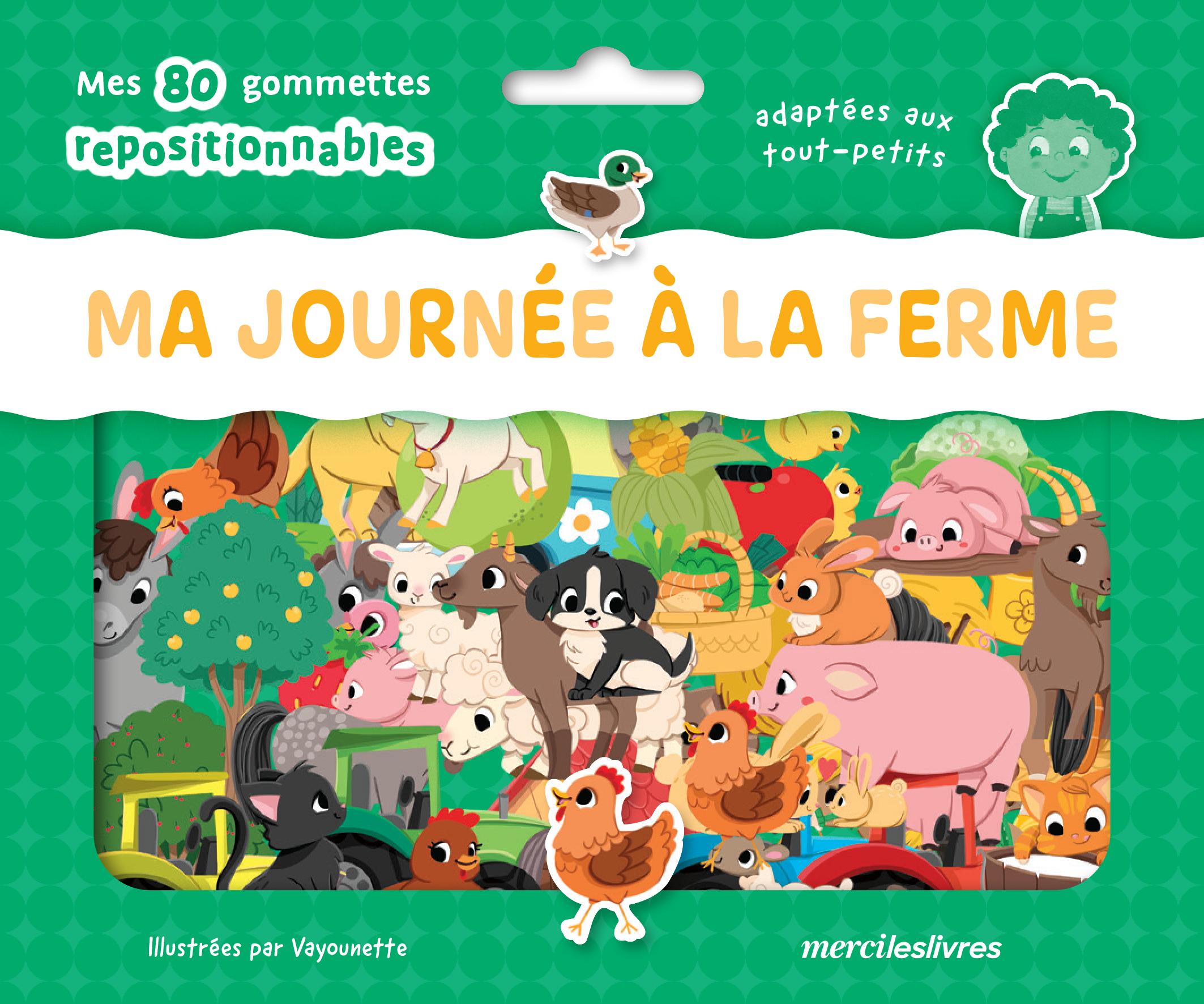 Ma journée à la ferme - Ma pochette de gommettes repositionnables 