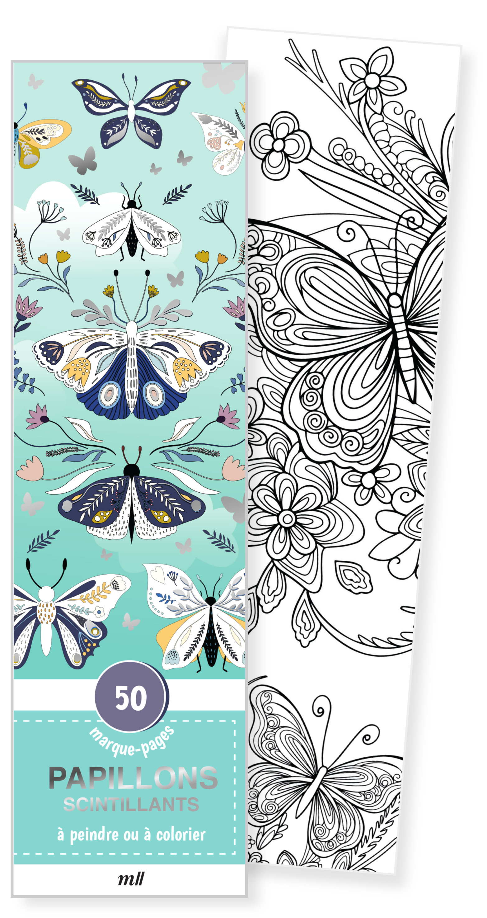 Marque-pages - Papillons scintillants