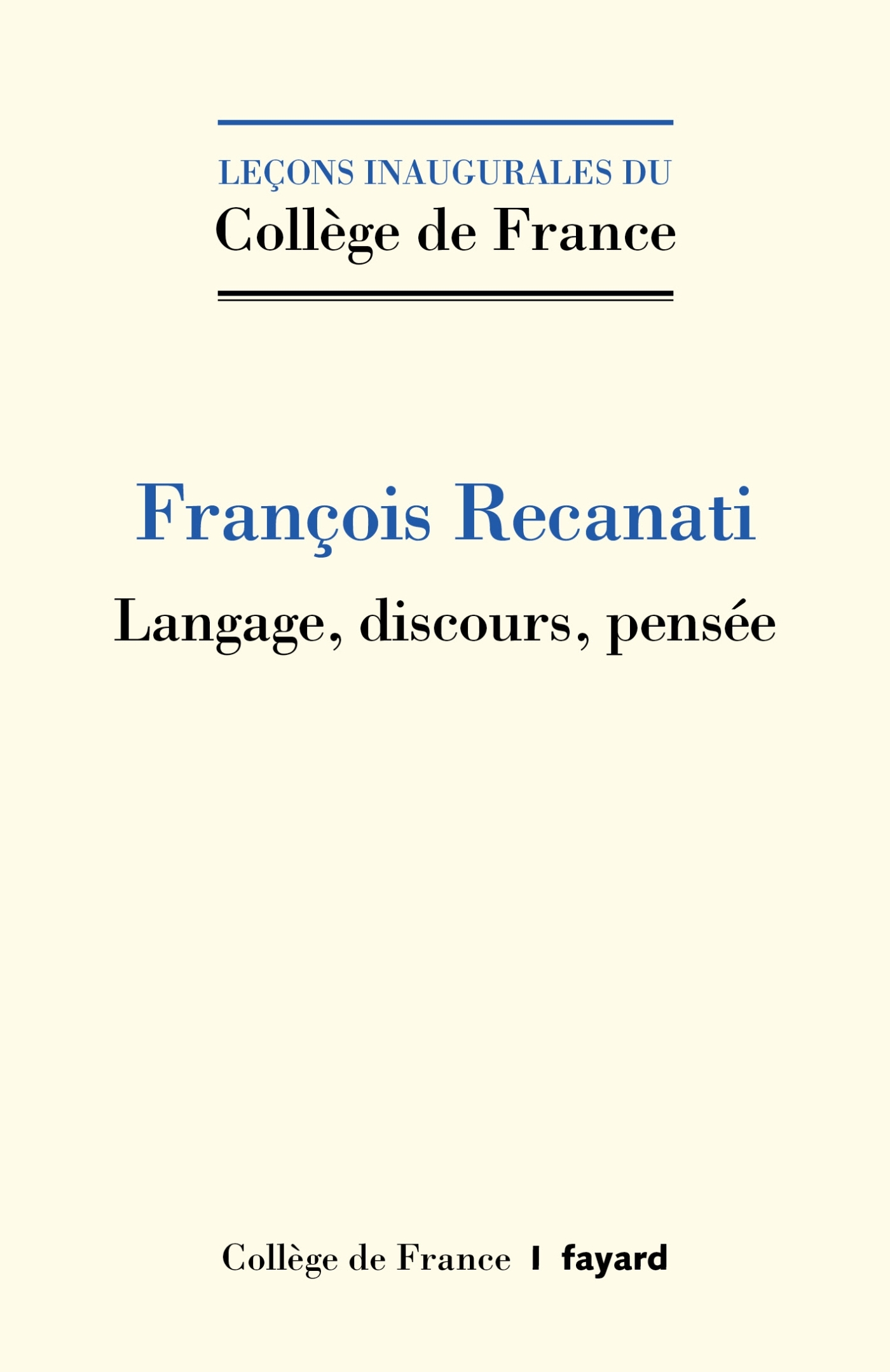 Langage, discours, pensée