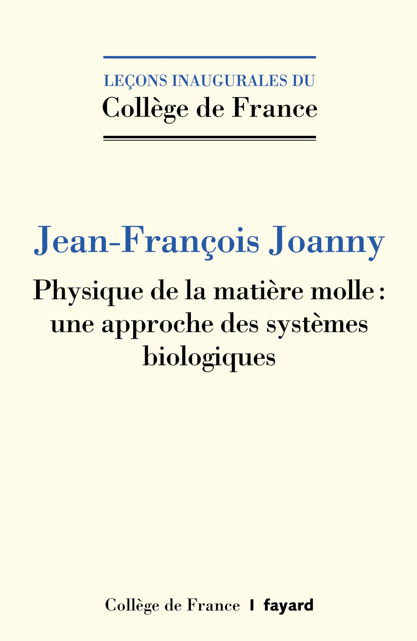 Physique de la matière molle