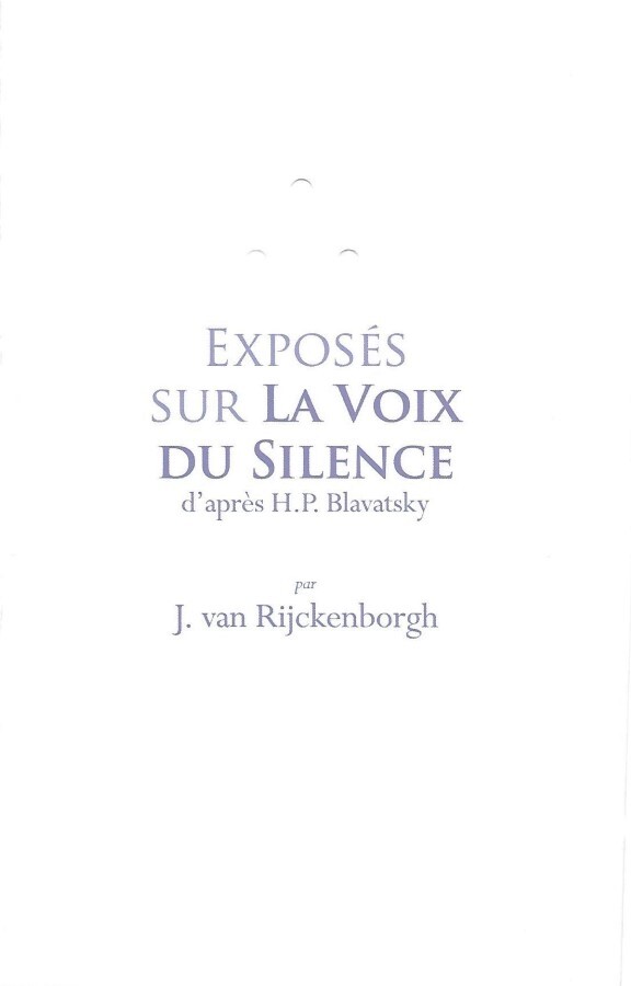 EXPOSES SUR LA VOIX DU SILENCE