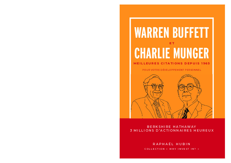 WARREN BUFFETT ET CHARLIE MUNGER MEILLEURES CITATIONS DEPUIS 1965