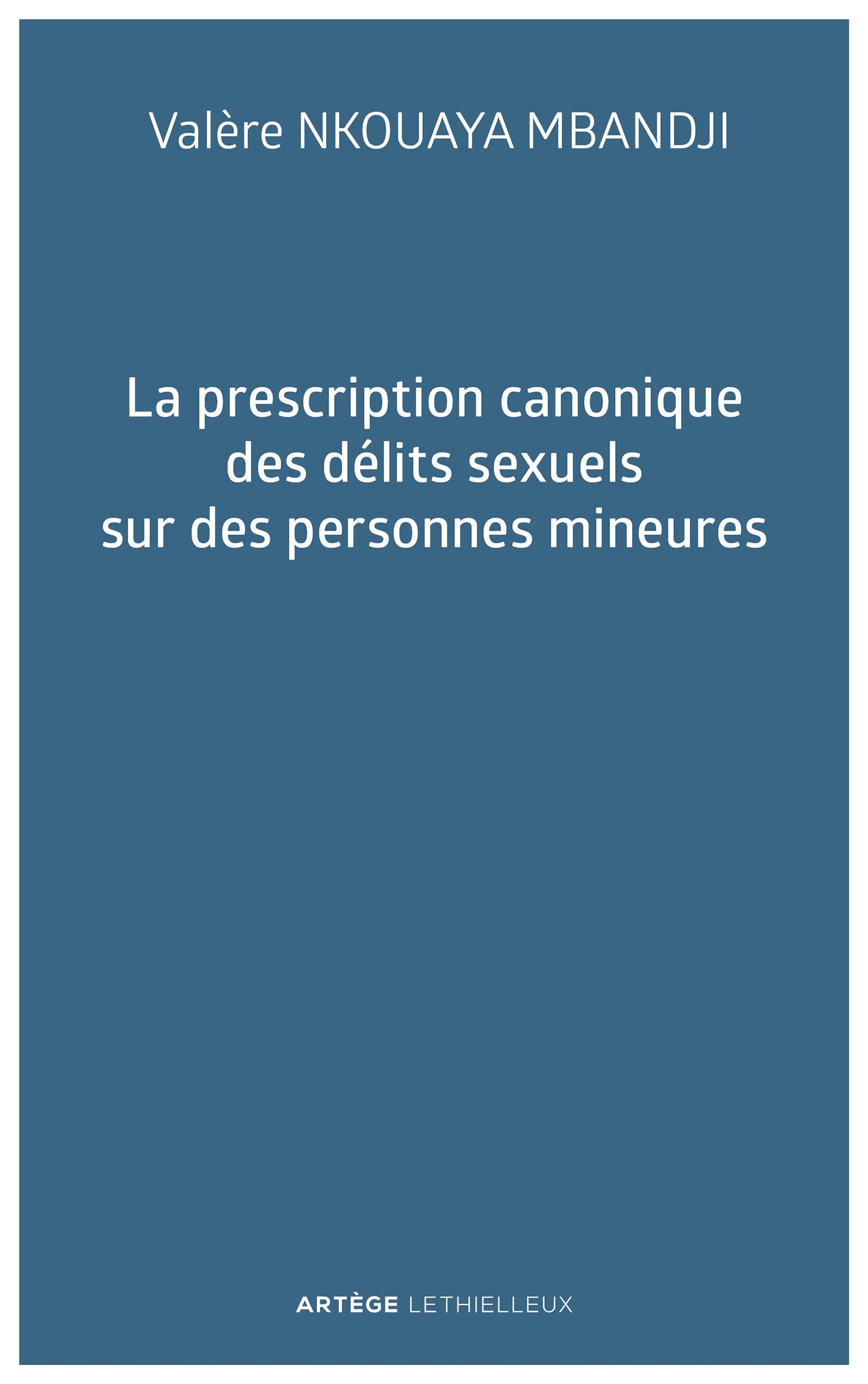 La prescription canonique des délits sexuels sur des personnes mineures