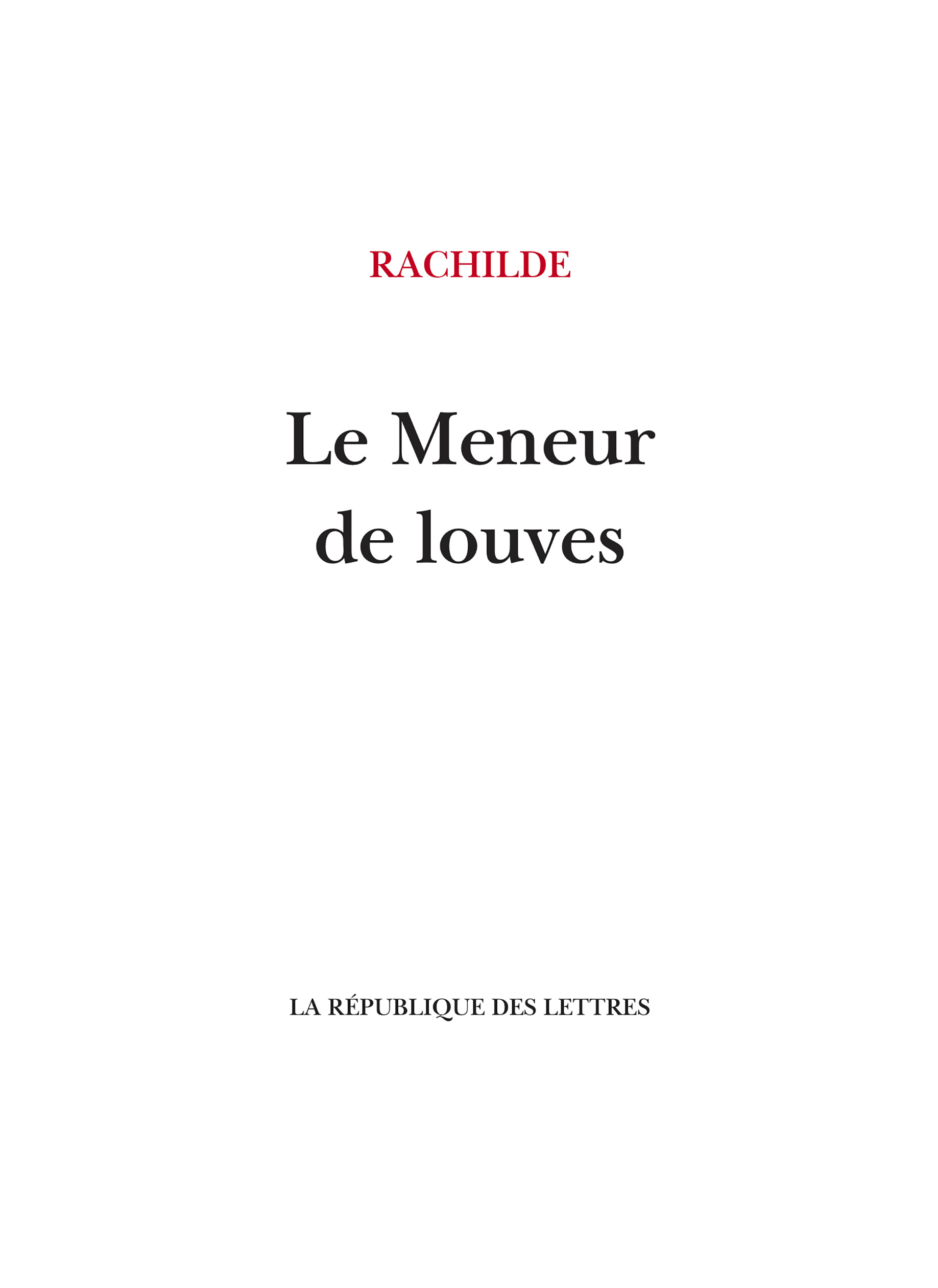 Le Meneur de louves