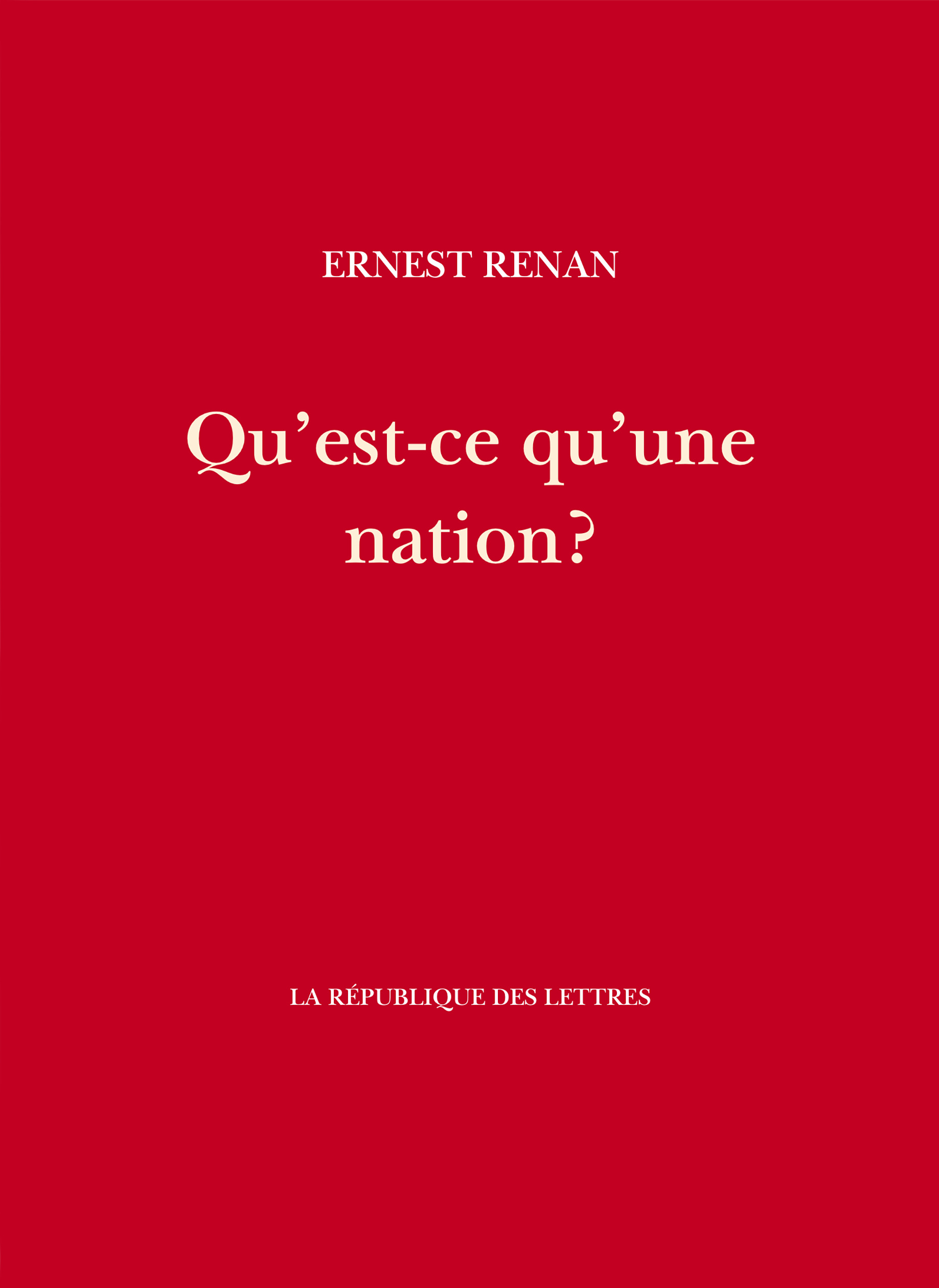Qu'est-ce qu'une nation ?