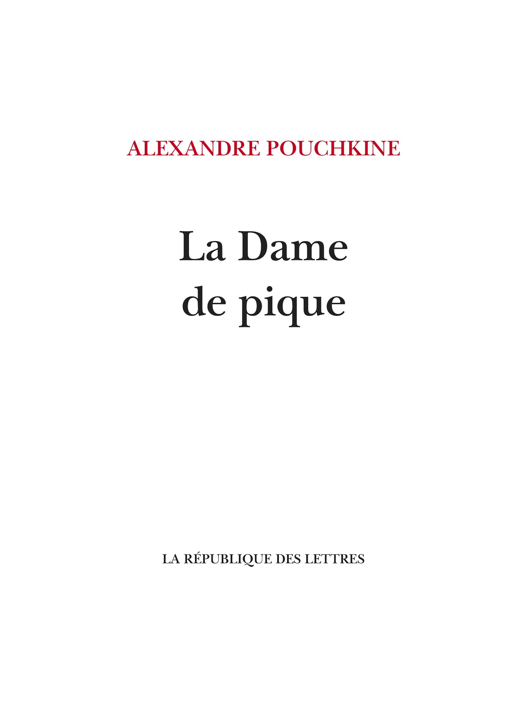 La Dame de pique