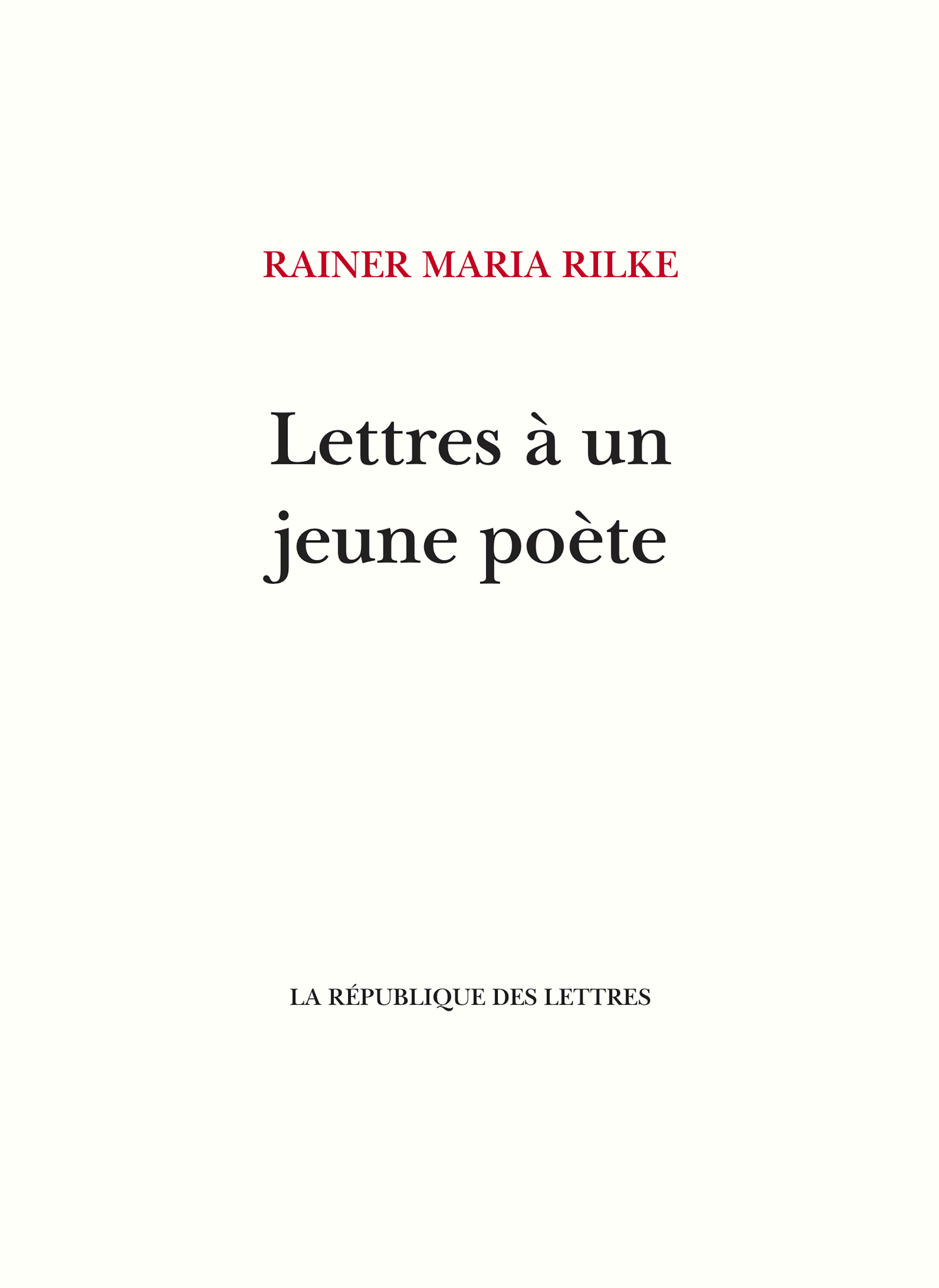 Lettres à un jeune poète