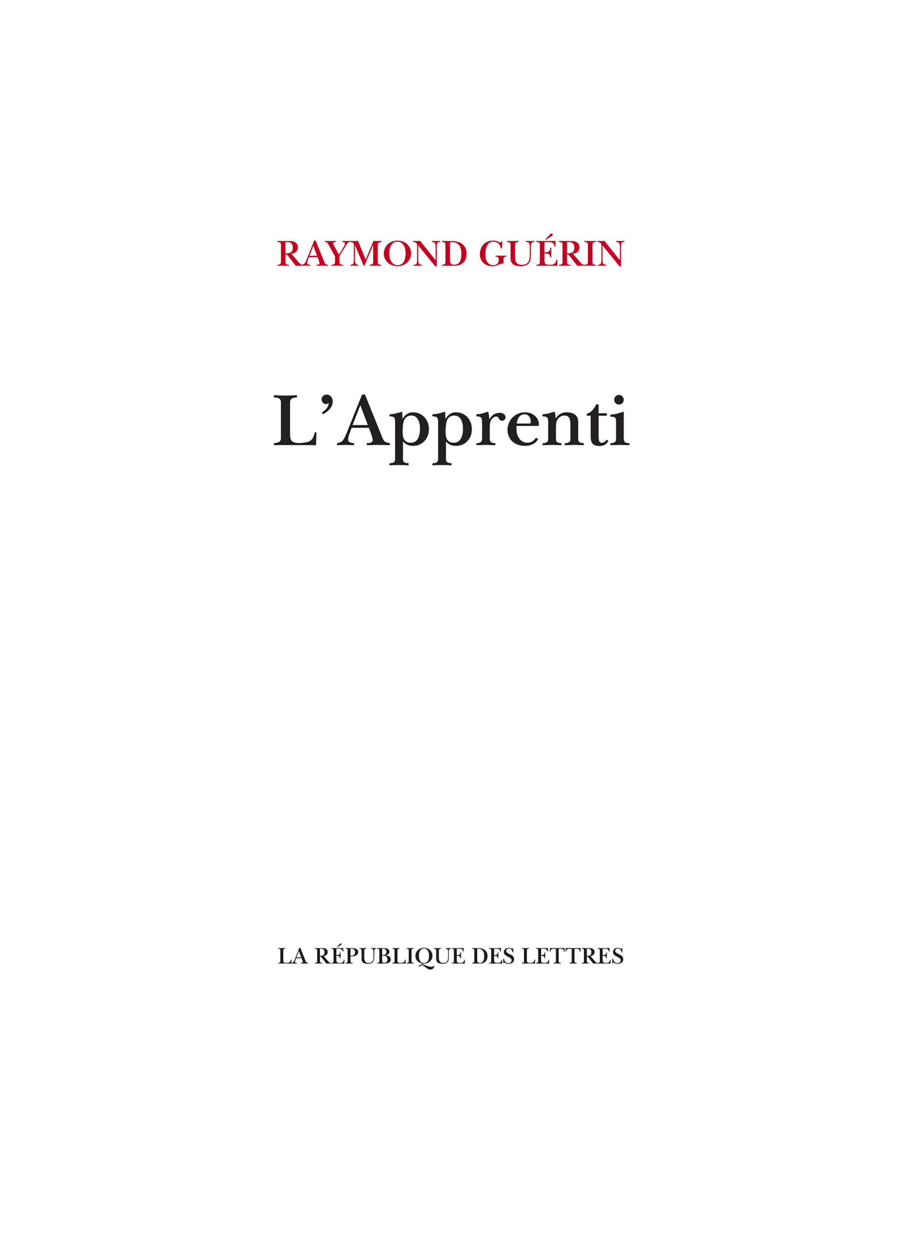 L'Apprenti