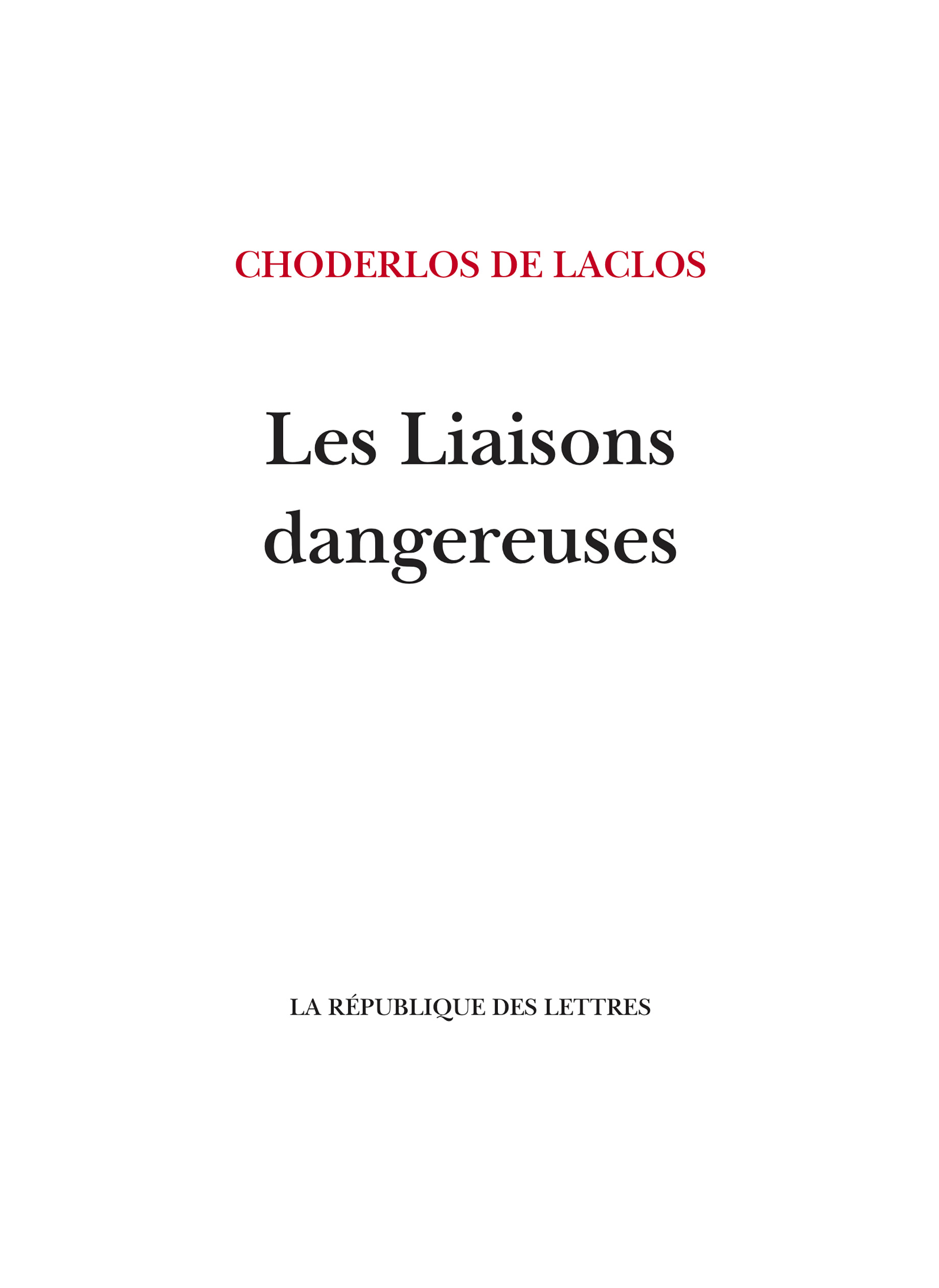 Les Liaisons dangereuses