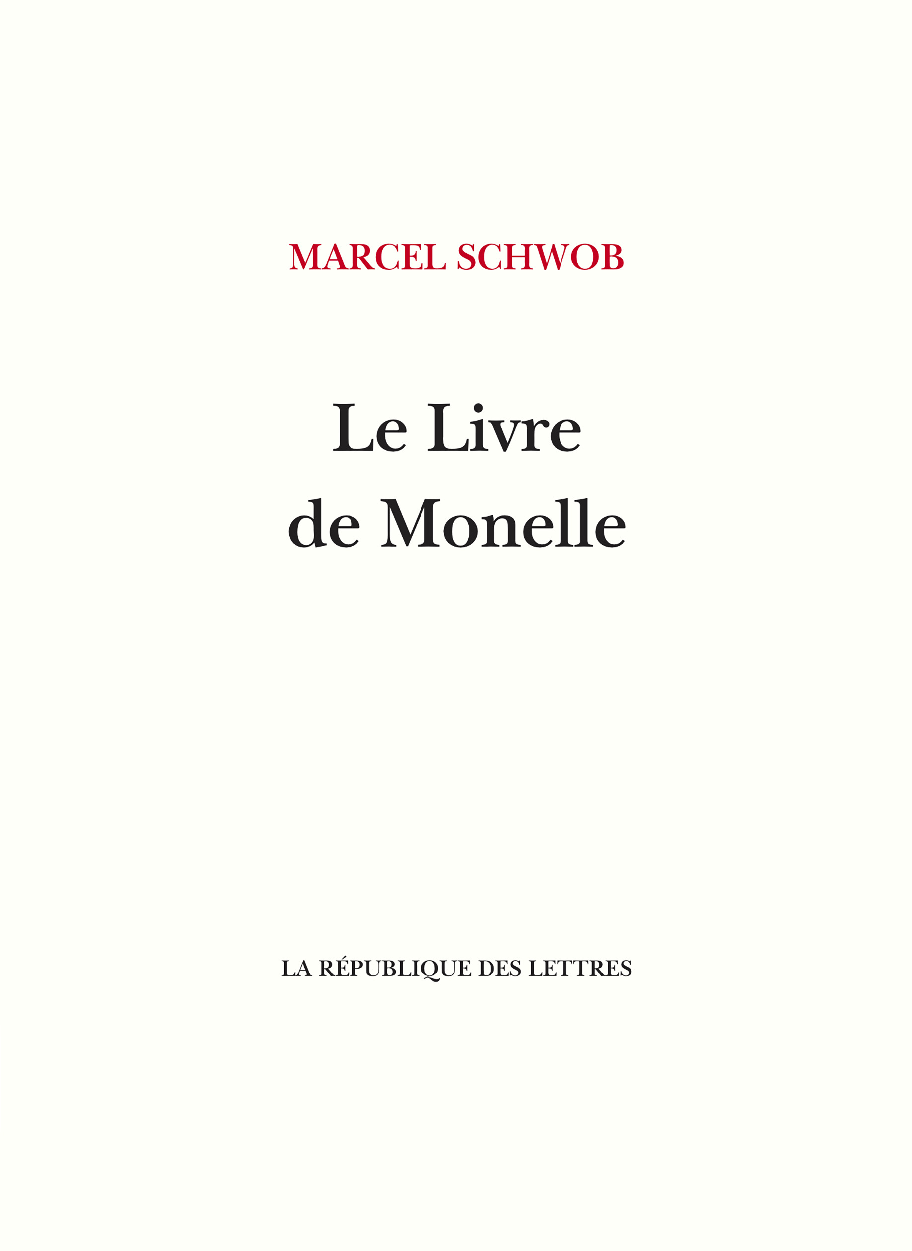Le Livre de Monelle