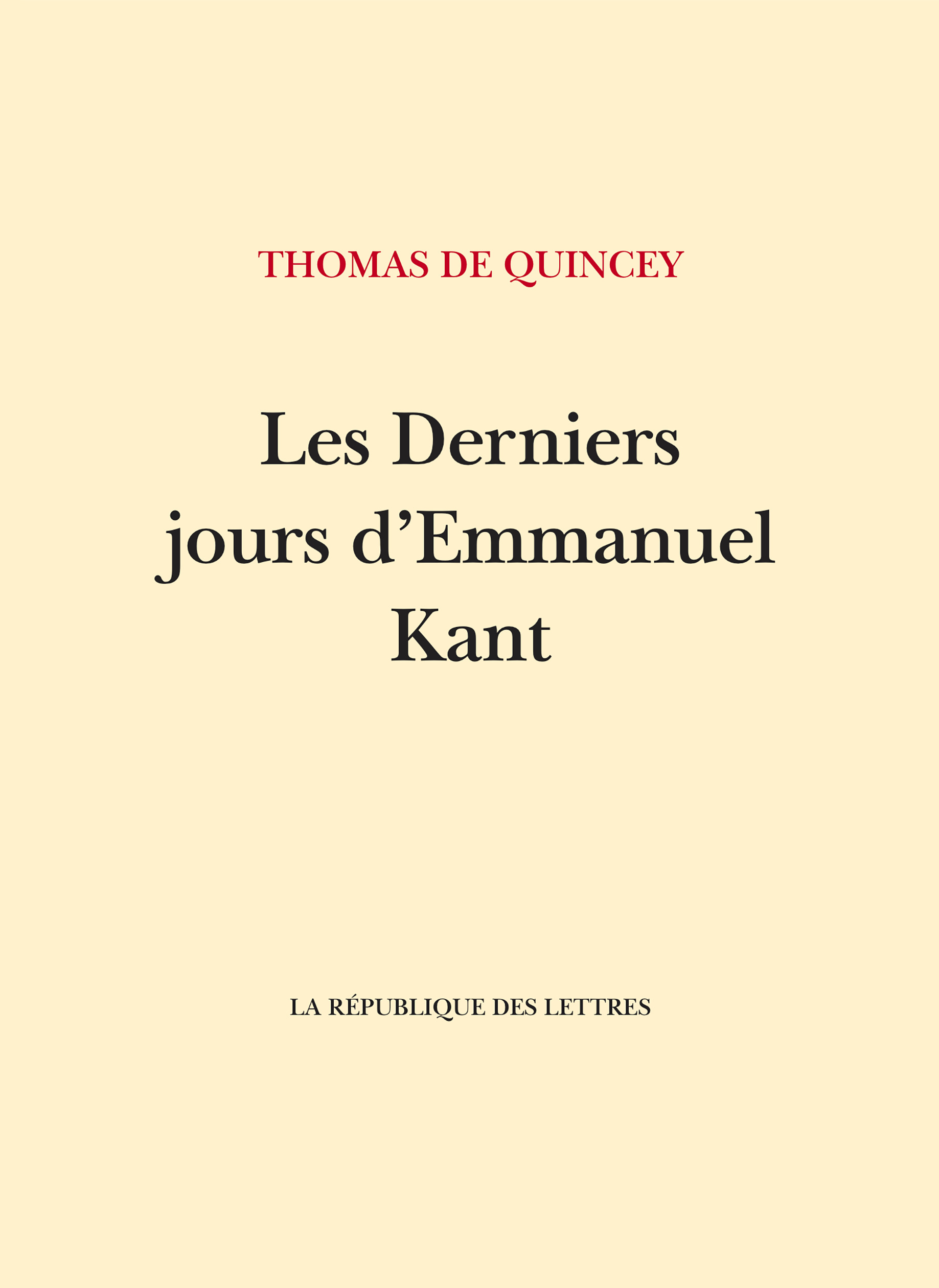 Les Derniers Jours d'Emmanuel Kant