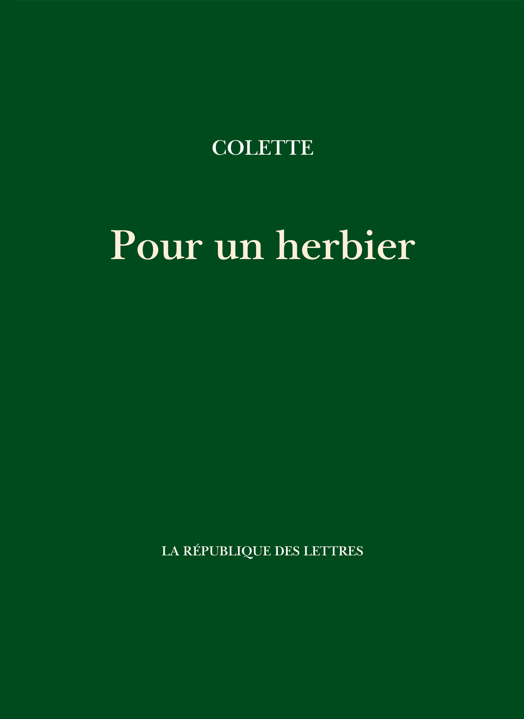 Pour un herbier