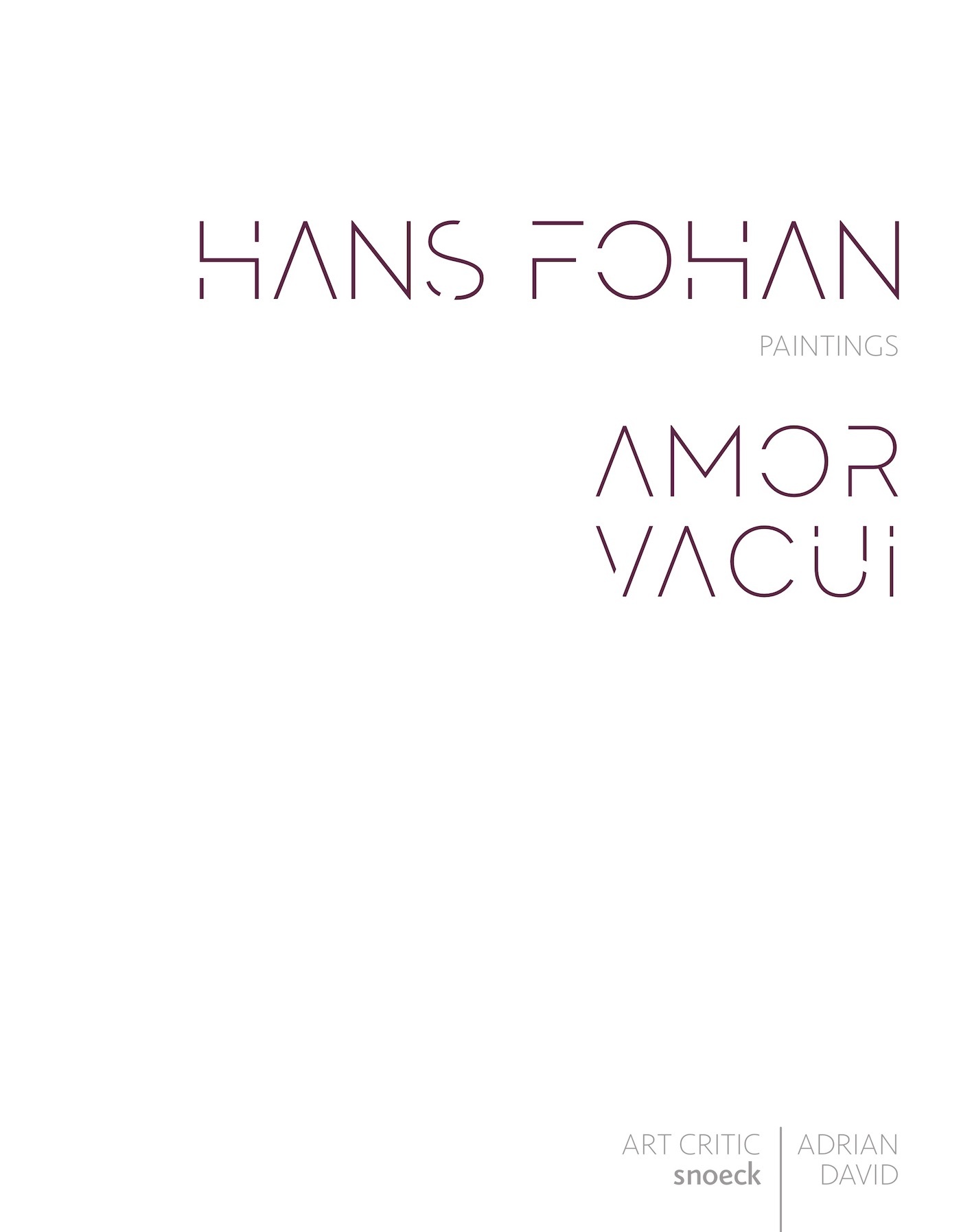 Amor Vacui (quadrilingue)