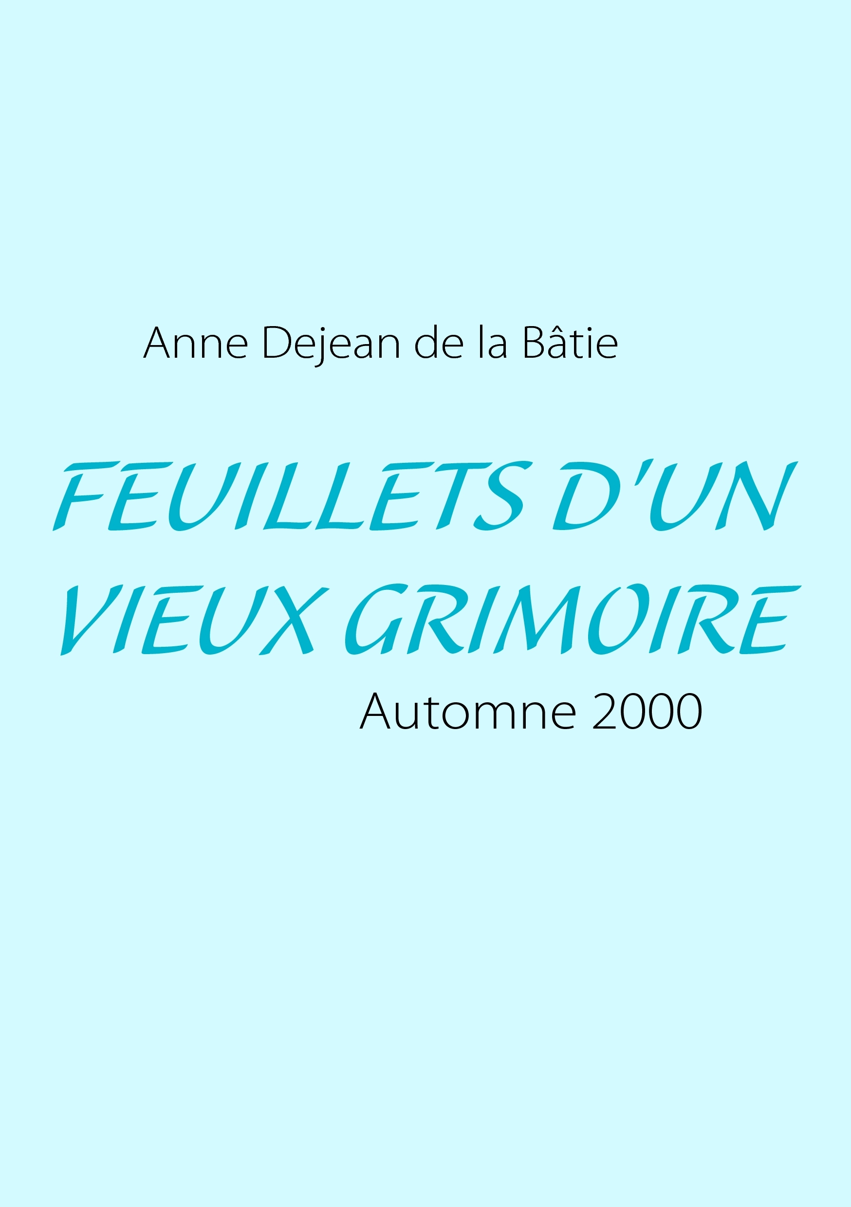 FEUILLETS D'UN VIEUX GRIMOIRE