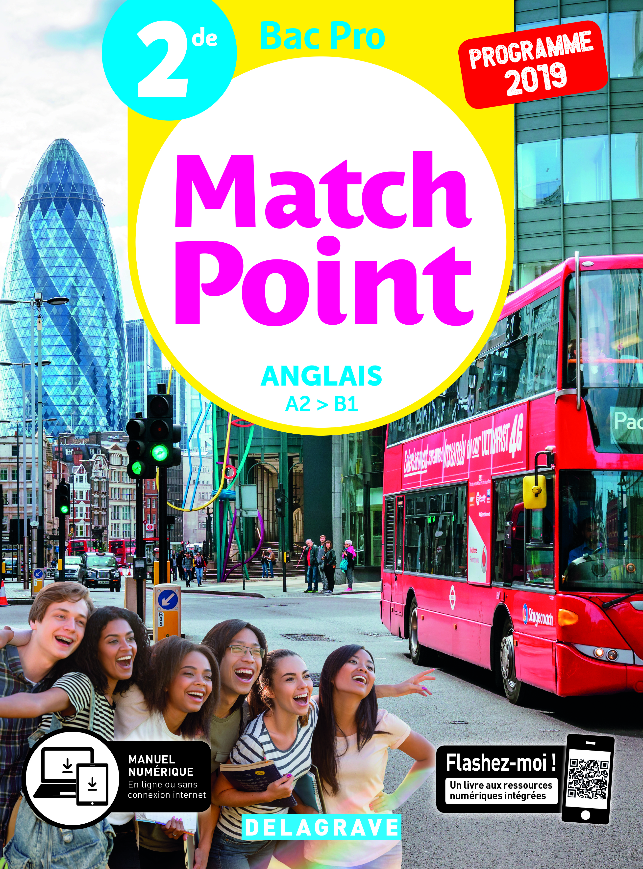 Match Point Anglais 2de Bac Pro (2019) - Pochette élève