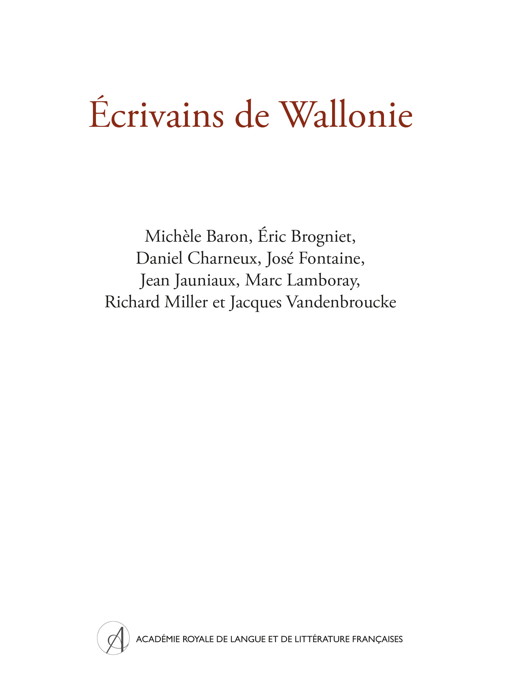 Écrivains de Wallonie