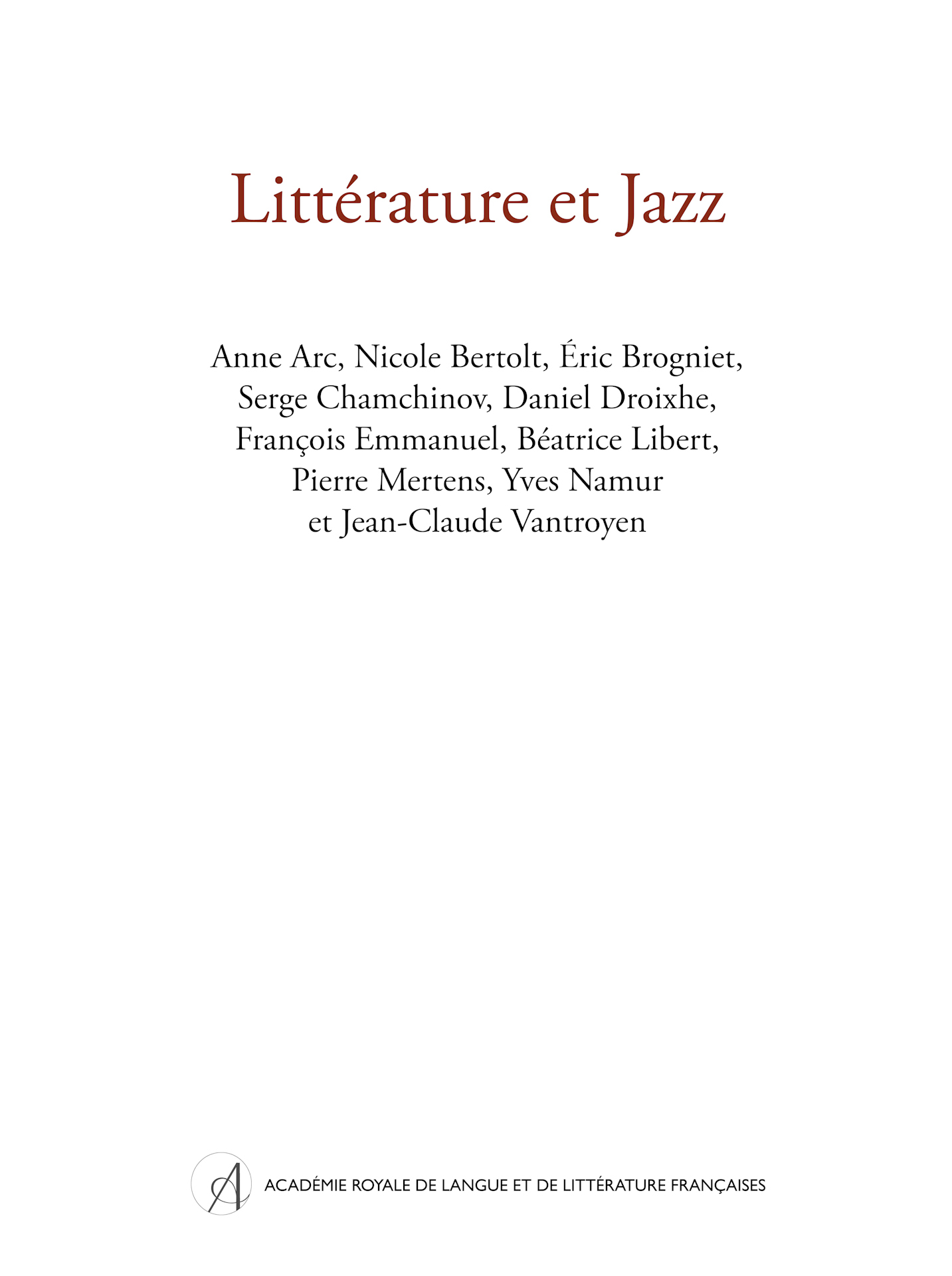 Littérature et Jazz