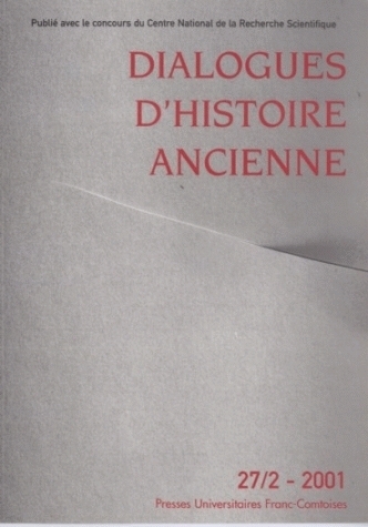 DIALOGUES D'HISTOIRE ANCIENNE, N  27-2/2001