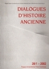 DIALOGUES D'HISTOIRE ANCIENNE, N  28-1/2002