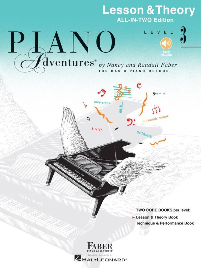 NANCY & RANDALL FABER : PIANO ADVENTURES ALL-IN-TWO LEVEL 3 LESSON/THEORY + SUPPORT ONLINE
