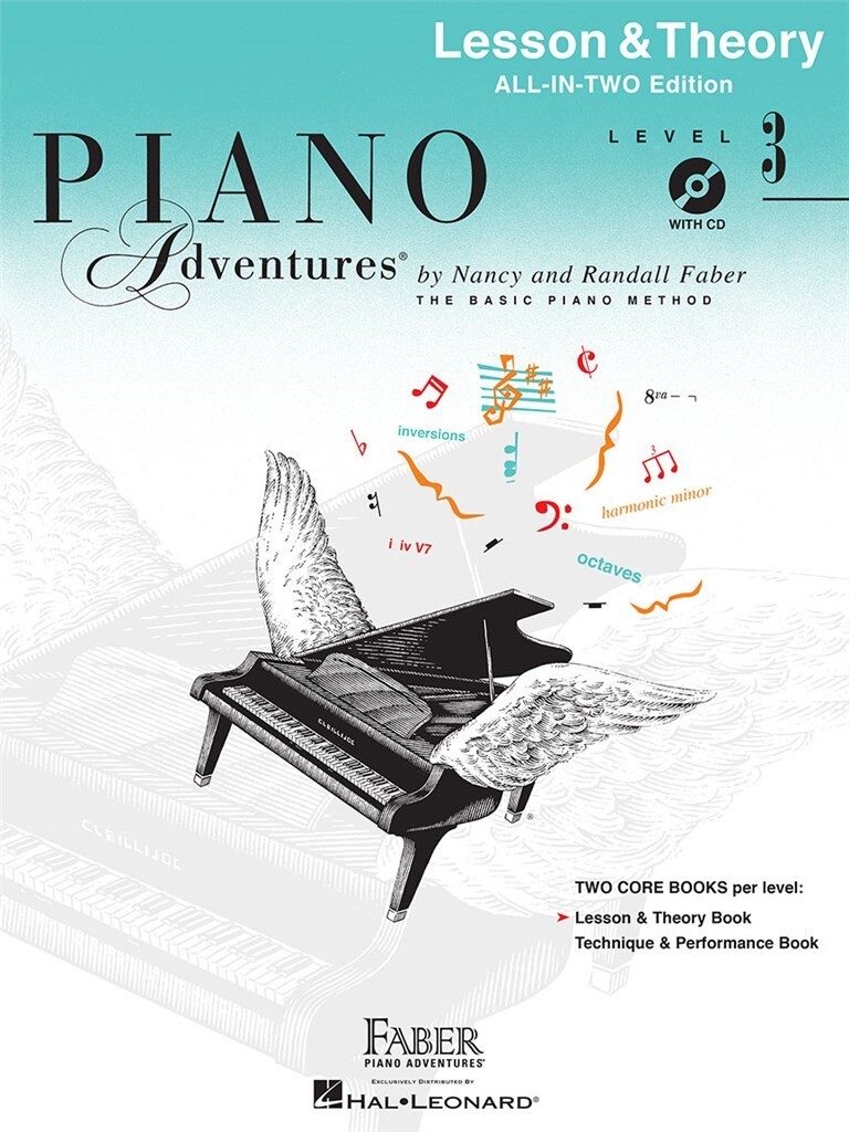 NANCY FABER : PIANO ADVENTURES ALL-IN-TWO LEVEL 3 LESSON/TH +CD - RECUEIL + CD