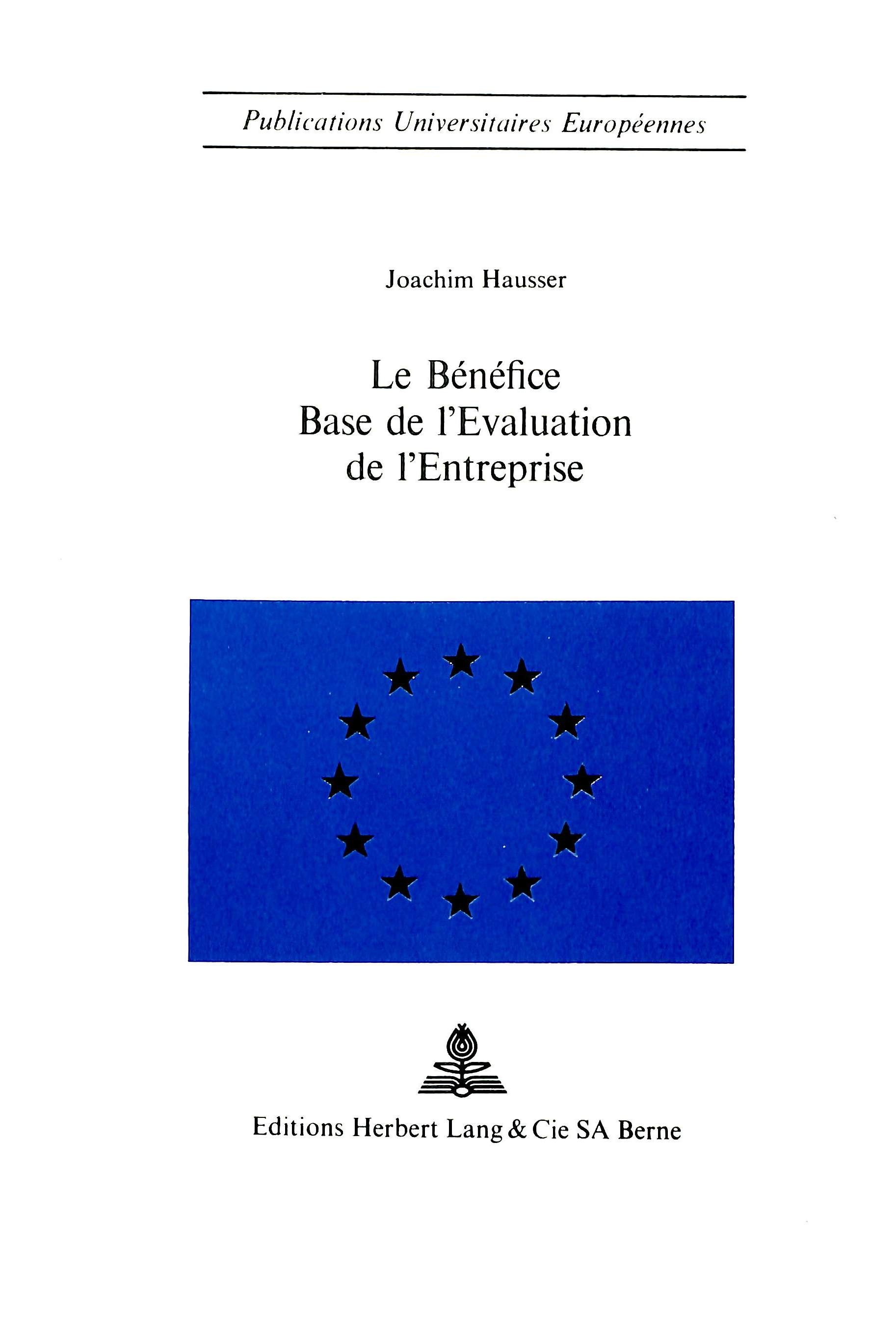 LE BENEFICE - BASE DE L'EVALUATION DE L'ENTREPRISE