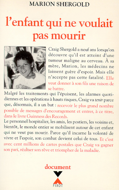 L'enfant qui ne voulait pas mourir