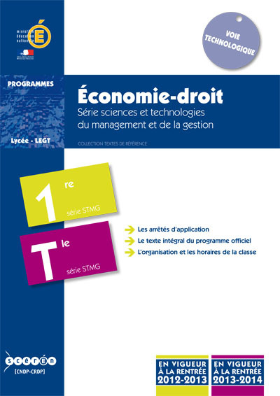 Économie-droit - série sciences et technologies du management et de la gestion