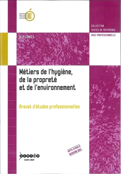 Métiers de l'hygiène, de la propreté et de l'environnement - brevet d'études professionnelles