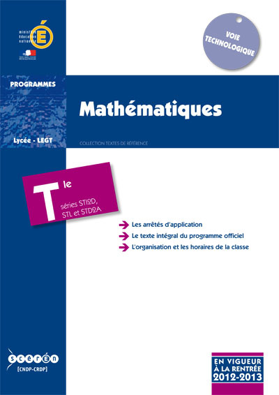 Mathématiques - série sciences et technologies de laboratoire, STL