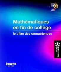 Mathématiques en fin de collège - le bilan des compétences
