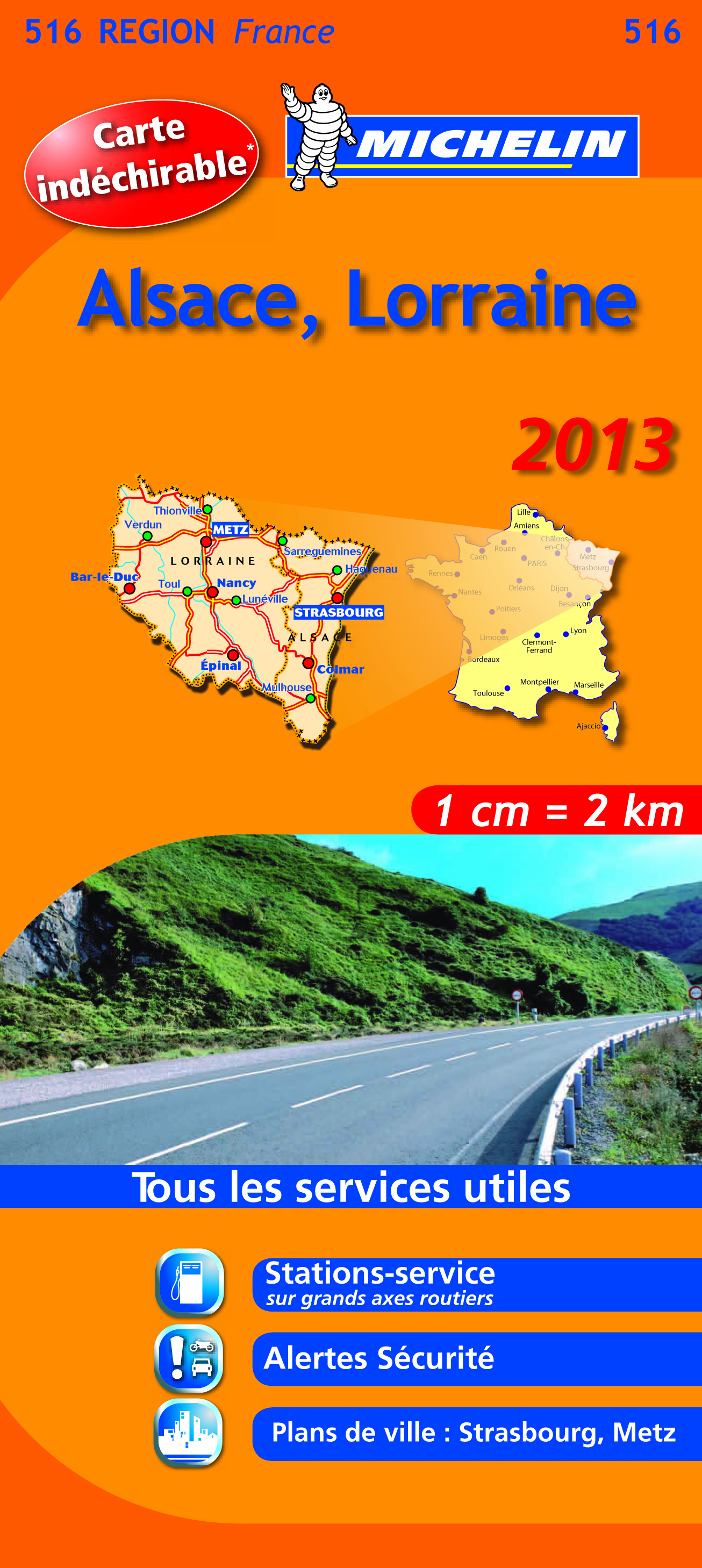 CARTE ROUTIERE 516 ALSACE LORRAINE 2013