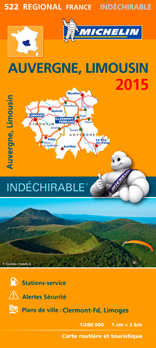 CARTE REGIONALE AUVERGNE, LIMOUSIN 2015