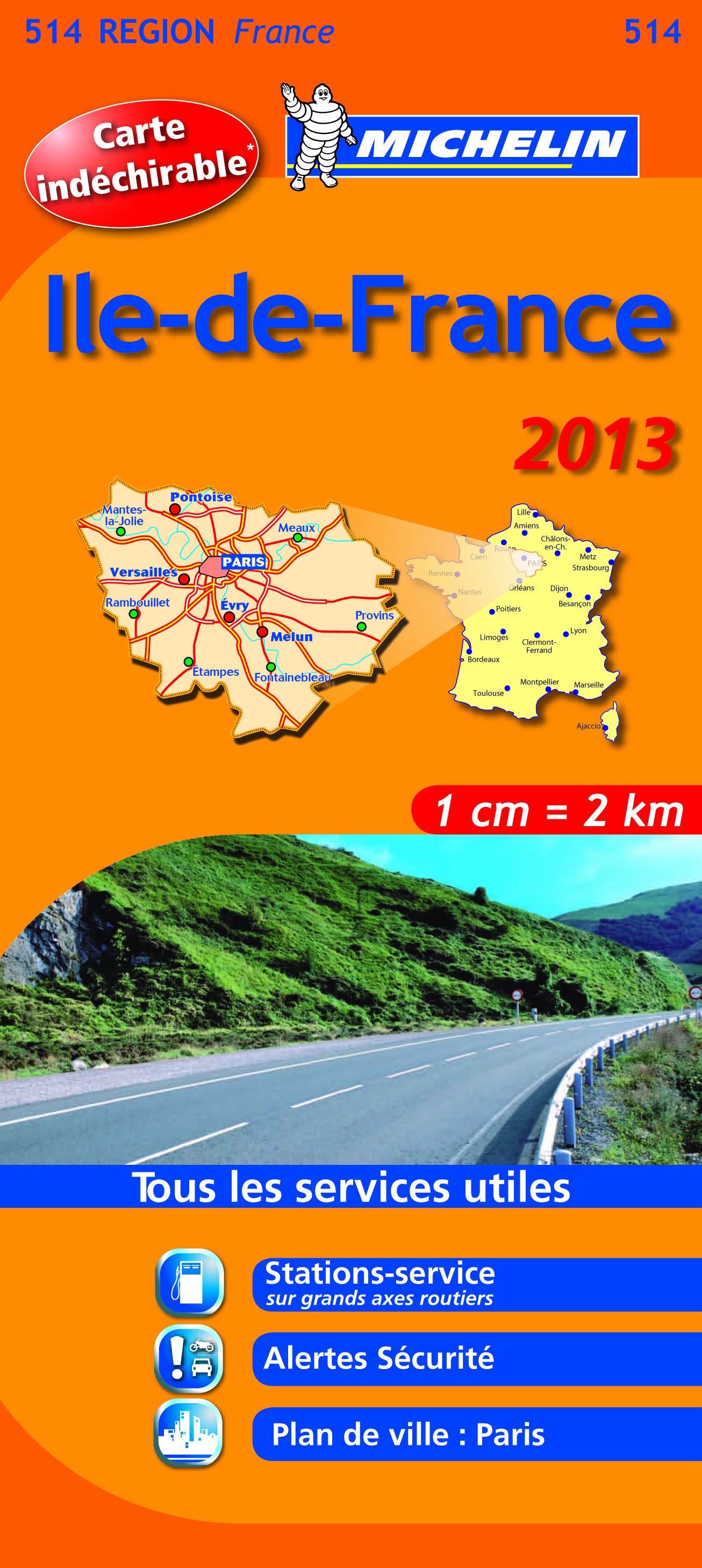 CARTE ROUTIERE 514 ILE DE FRANCE 2013