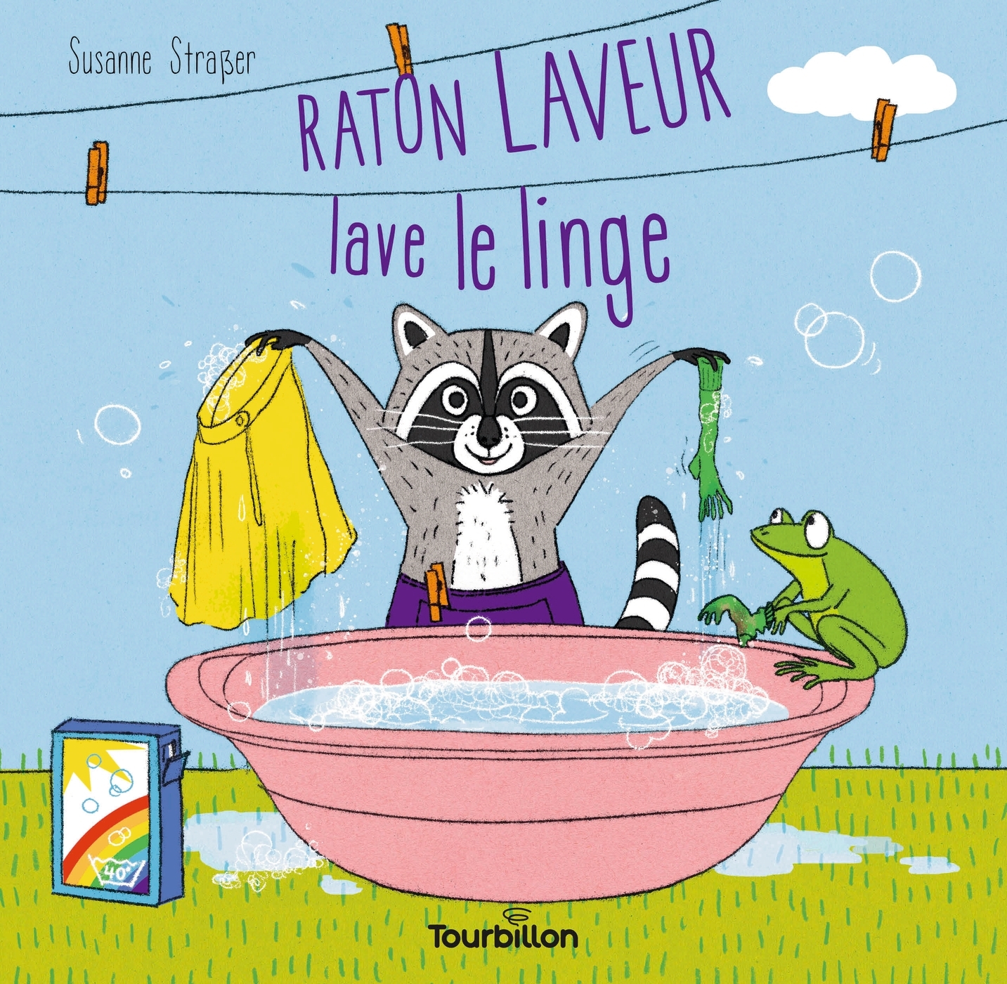 Raton laveur lave le linge